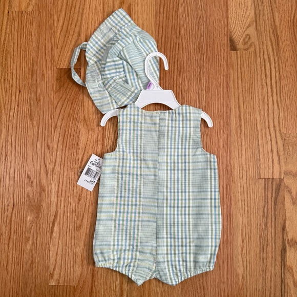 Baby Essentials Baby Boy Easter One Piece Outfit & Matching Hat w/Chin Strap - Picture 5 of 8